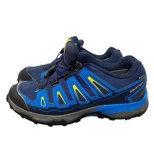 Salomon Junior XA Pro 3D CSWP Hiking Shoes Gore-Tex Waterproof Blue & Yellow low